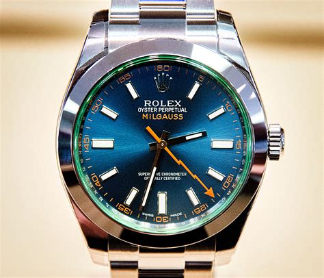 rolex milgauss black vs blue|Rolex Milgauss price list.